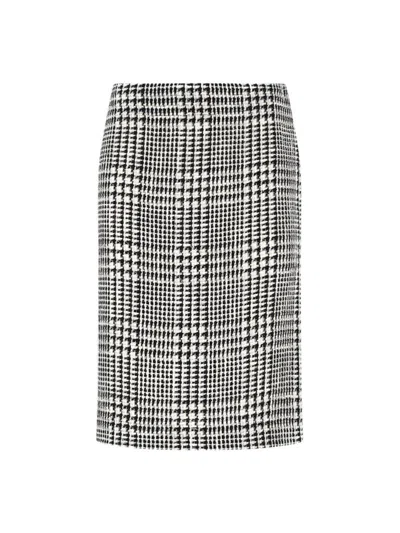 Gianluca Capannolo Houndstooth Pattern Skirt In White