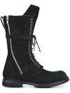 RICK OWENS RICK OWENS LACE-UP COMBAT BOOTS - BLACK,RU16F6858LMS11572658