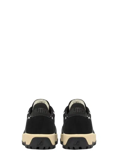 Autry Wildpace Nubuck And Rubber-trimmed Suede And Mesh Sneakers In Black
