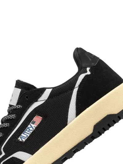 Autry Wildpace Nubuck And Rubber-trimmed Suede And Mesh Sneakers In Black