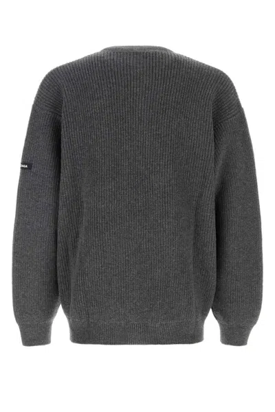 Balenciaga Button-up Knit Cardigan In Grey