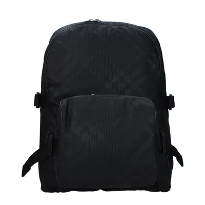 Burberry Textured Pattern Backpack With Adjustable Shoulder Straps