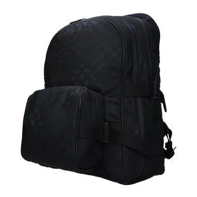 Burberry Textured Pattern Backpack With Adjustable Shoulder Straps