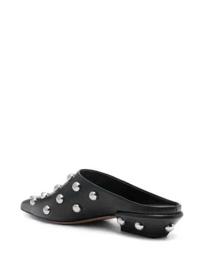 Paris Texas Studded Pointed Toe Mule In Black