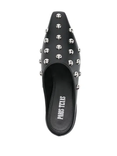 Paris Texas Studded Pointed Toe Mule In Black