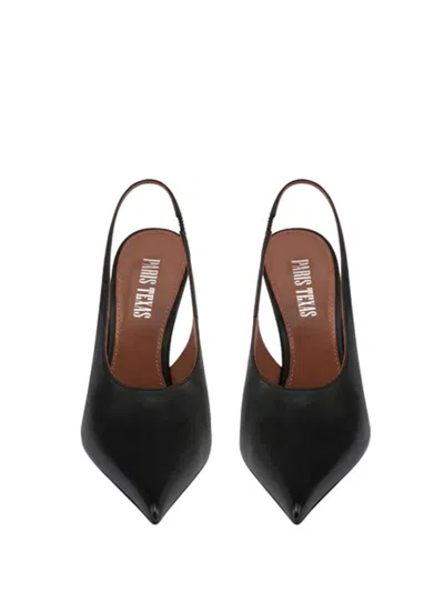 Paris Texas Black Nina Slingback Heels In Black