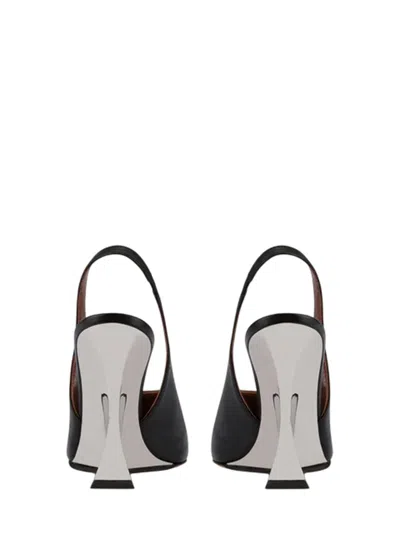 Paris Texas Black Nina Slingback Heels In Black