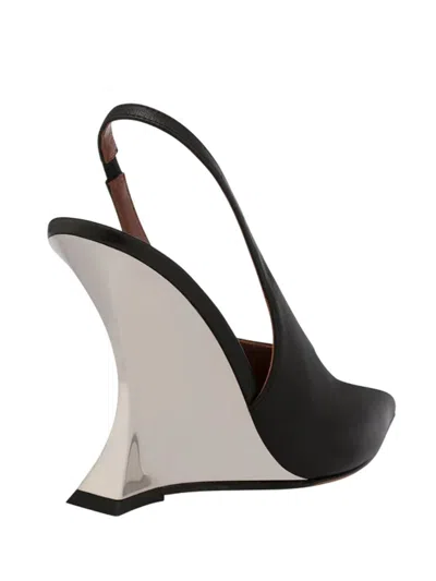Paris Texas Black Nina Slingback Heels In Black
