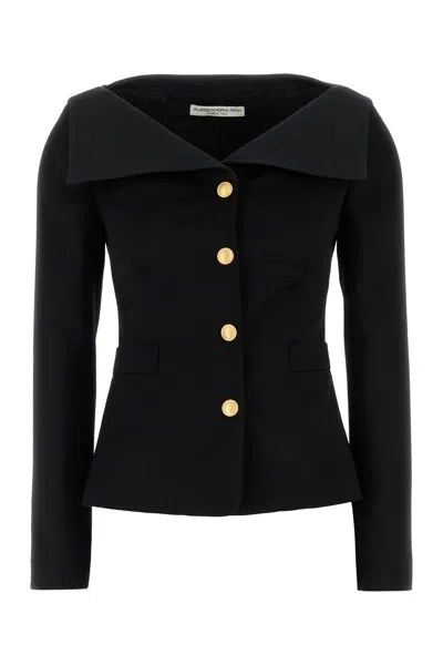 Alessandra Rich Wool Blazer Tailored Gold Buttons