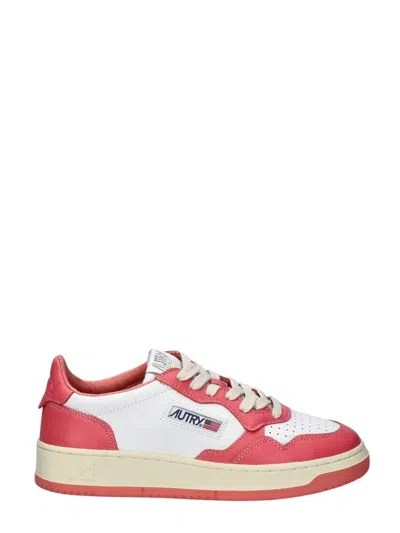 Shop Autry Women`s Sneakers Bicolor White Tea Rose