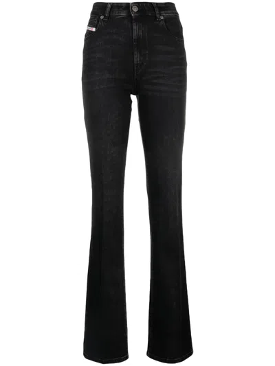 Diesel Faded Wash Flared Denim Trousers