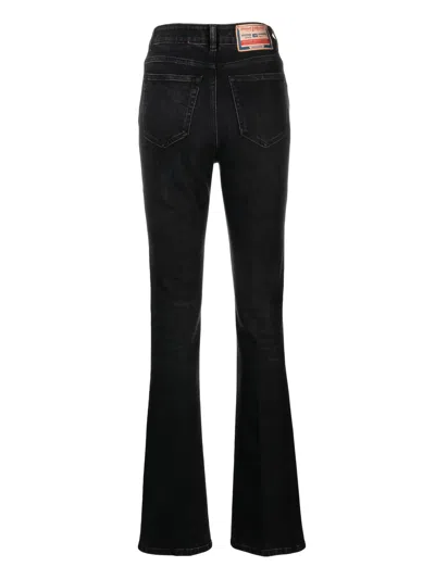 Diesel Faded Wash Flared Denim Trousers