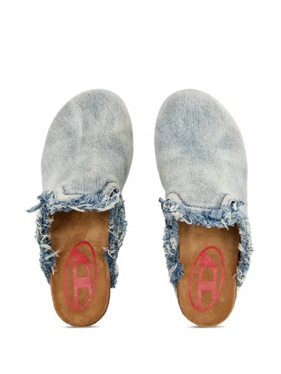 Diesel Frayed Denim Mules