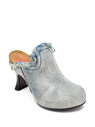 Diesel Frayed Denim Mules