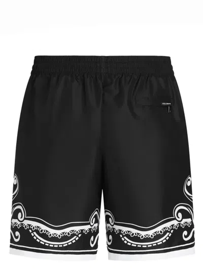 Dolce & Gabbana Bandanna Print Swim Trunks