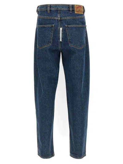 Magliano Sturdy Jeans With Belt Loops And Contrast Stitching In Blue