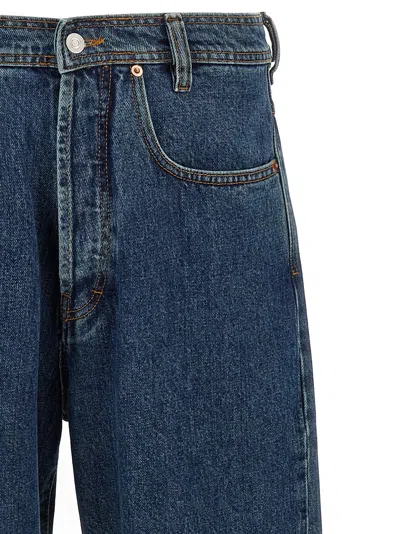 Magliano Sturdy Jeans With Belt Loops And Contrast Stitching In Blue