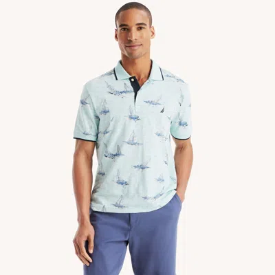 Nautica Mens Classic Fit Printed Polo In Multi