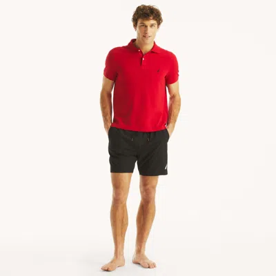 Nautica Mens 6" Quick-dry Swim In Black