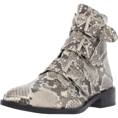 Steven Harmon Womens Strappy Synthetic Ankle Boots In Multi