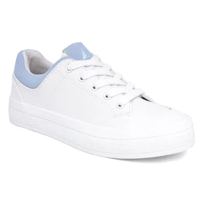 Nautica Womens Lace-up Sneaker In White