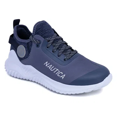 Nautica Womens Mesh Lace-up Sneaker In Blue