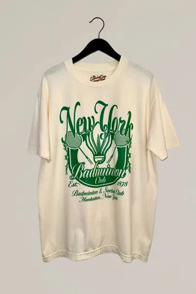 The Clandestine Underground Women's New York Badiminton Oversized Graphic Tee In Green In Green