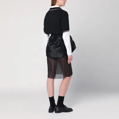 Shop Maison Margiela Black Decortique Dress With Floral Detail