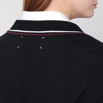 Maison Margiela Black Decortique Dress With Floral Detail In Black