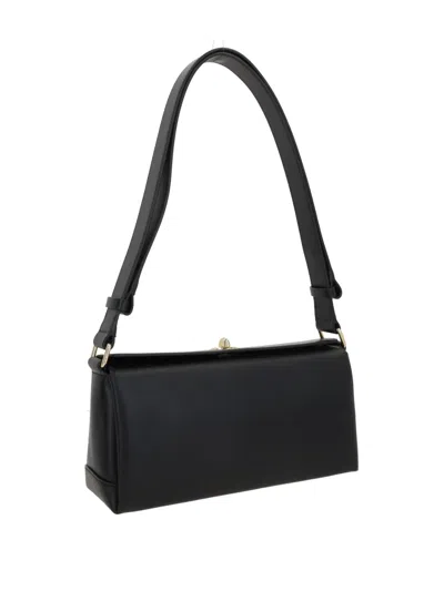 Plan C Folded Shoulder Bag In Black