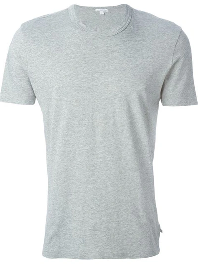 James Perse Round Neck T-shirt In Grey