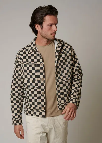 Leisure Lab Checkmate Ranch Jacket In Beige Checkered