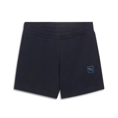 Puma Women's Ess Elevated 5" Mid-rise Shorts Women In Blue
