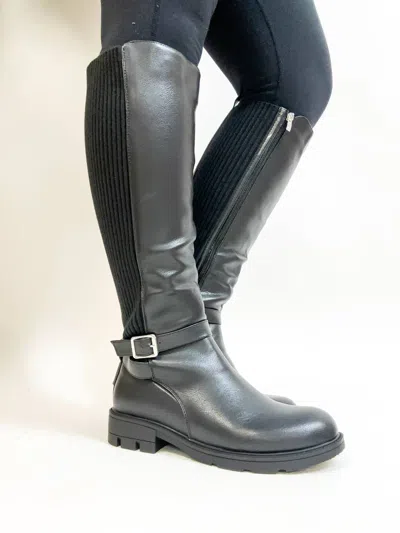 CORKYS FOOTWEAR WOMEN'S HAY THERE KNEE HIGH BLACK BOOT 