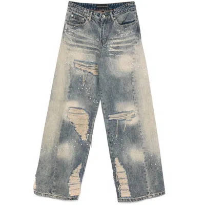 Who Decides War Faded Stone Jeans In Multicolor