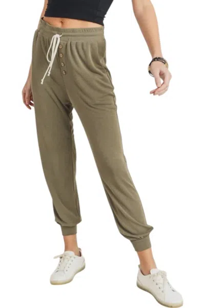 Doe & Rae Come Back Home Joggers In Olive In Multi