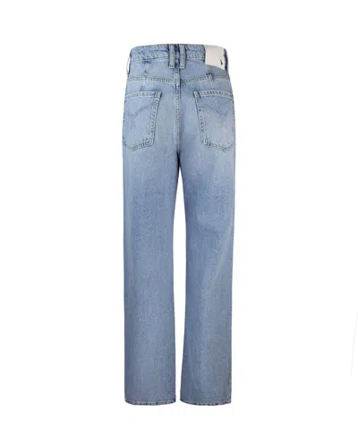 Patrizia Pepe Straight Essential Denim Trousers In Blue