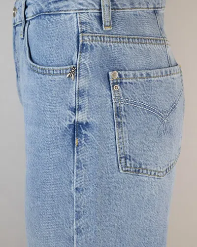 Patrizia Pepe Straight Essential Denim Trousers In Blue
