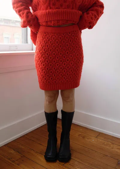 Fringe Paola Skirt In Red In Red