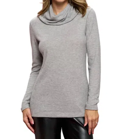 Reneec. Brushed Knit Cowl Neck Sweater In Gray In Grey