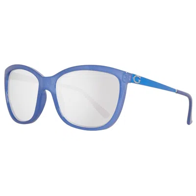 Guess Blue Plastic Sunglasses In Blue