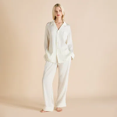 OLIVIA VON HALLE YVES TABITHA IVORY PAJAMAS 