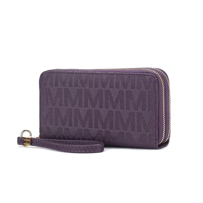 Mkf Collection By Mia K Lisbette Wristlet Wallet Purse Handbag M Signature In Purple