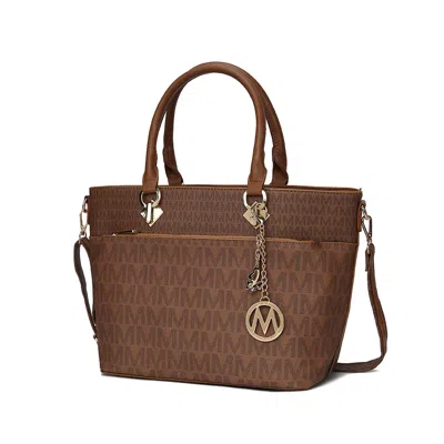 Shop Mkf Collection By Mia K Yonah Tote Bag Signature Printed Women's Handbag Vegan Leather In Multi