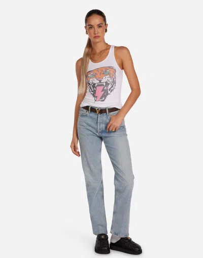 Lauren Moshi Esmerelda Lightning Tiger Tee In White