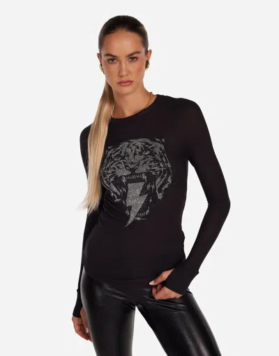 Lauren Moshi Mckinley Stud Lightning Tiger In Onyx