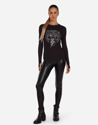 Lauren Moshi Mckinley Stud Lightning Tiger In Onyx