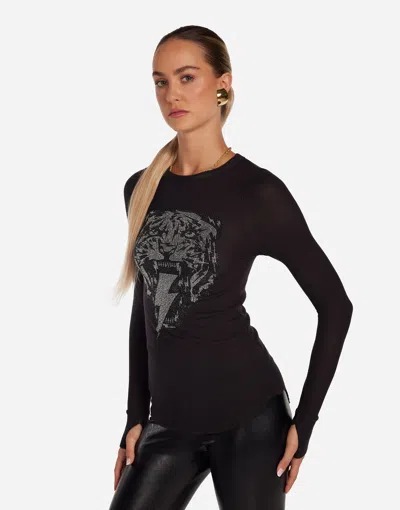 Lauren Moshi Mckinley Stud Lightning Tiger In Onyx