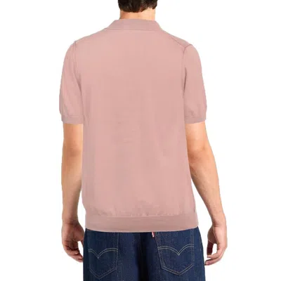 Alpha Studio Man Sweater Rust Size 44 Cotton In Pink