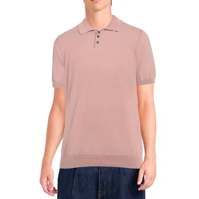 Alpha Studio Man Sweater Rust Size 44 Cotton In Pink